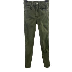 We The Free Olive Green High Rise Skinny Jeans Size 25